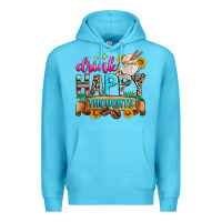 Ocean Blue drink happy thoughts Premium Hoodie - Zillion Design Studio