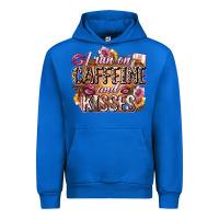 Cobalt i run on caffeine and kisses Urban Hoodie - Zillion Design Studio