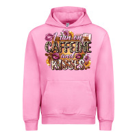Fuchsia Pink i run on caffeine and kisses Urban Hoodie - Zillion Design Studio
