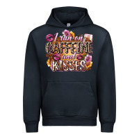 Navy i run on caffeine and kisses Urban Hoodie - Zillion Design Studio