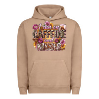 Pigment Burro i run on caffeine and kisses Urban Hoodie - Zillion Design Studio