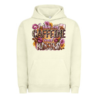 Pigment Pistachio i run on caffeine and kisses Urban Hoodie - Zillion Design Studio