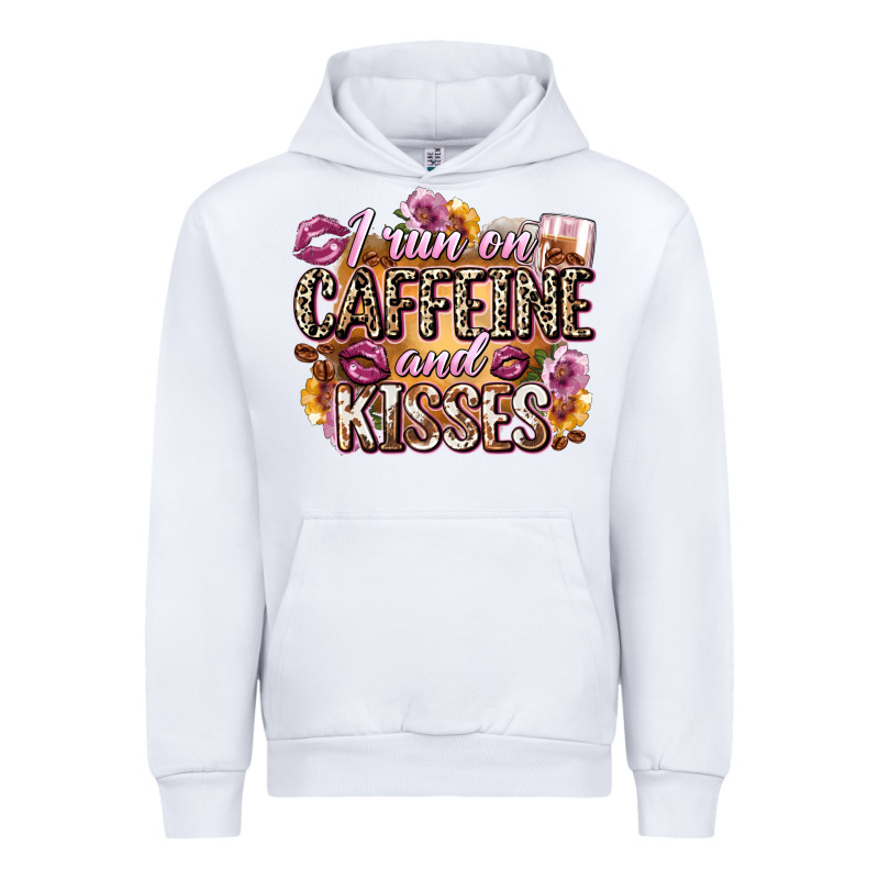 I Run On Caffeine And Kisses Urban Hoodie by Zillion Design Studio | Teevron
