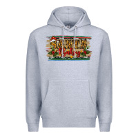 Heather Grey christmas western santa baby Premium Hoodie - RanaPortraitStore