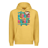 Antique Gold coffee scrubs and rubber gloves Premium Hoodie - Zillion Design Studio
