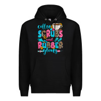 Black coffee scrubs and rubber gloves Premium Hoodie - Zillion Design Studio