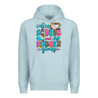 Blue Mist coffee scrubs and rubber gloves Premium Hoodie - Zillion Design Studio