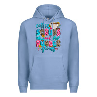 Colony Blue coffee scrubs and rubber gloves Premium Hoodie - Zillion Design Studio