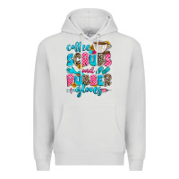 Dove Grey coffee scrubs and rubber gloves Premium Hoodie - Zillion Design Studio