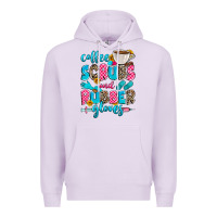 Lilac coffee scrubs and rubber gloves Premium Hoodie - Zillion Design Studio