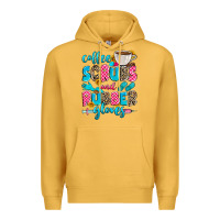 Mustard coffee scrubs and rubber gloves Premium Hoodie - Zillion Design Studio