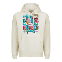 Oatmeal Heather coffee scrubs and rubber gloves Premium Hoodie - Zillion Design Studio