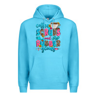 Ocean Blue coffee scrubs and rubber gloves Premium Hoodie - Zillion Design Studio