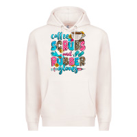 Pale Pink coffee scrubs and rubber gloves Premium Hoodie - Zillion Design Studio