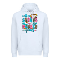 White coffee scrubs and rubber gloves Premium Hoodie - Zillion Design Studio