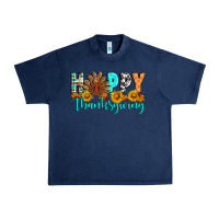 Navy Happy Thanksgiving Urban Heavy Tee - Artiststas