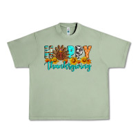 Oil Green Happy Thanksgiving Urban Heavy Tee - Artiststas