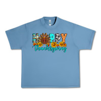Pebble Blue Happy Thanksgiving Urban Heavy Tee - Artiststas