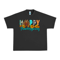 Pigment Black Happy Thanksgiving Urban Heavy Tee - Artiststas