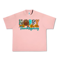 Salmon Happy Thanksgiving Urban Heavy Tee - Artiststas