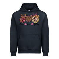 Navy peace love bulldog Urban Hoodie - RanaPortraitStore