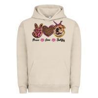 Peace Love Bulldog Urban Hoodie | Teevron