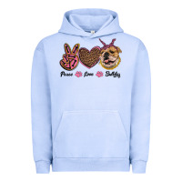 Pigment Grape Ice peace love bulldog Urban Hoodie - RanaPortraitStore