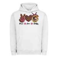 Pigment Lunar Rock peace love bulldog Urban Hoodie - RanaPortraitStore