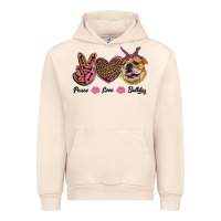 Sandshell peace love bulldog Urban Hoodie - RanaPortraitStore