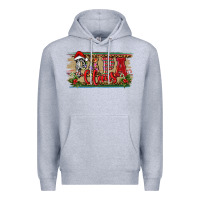 Heather Grey christmas western papa claus Premium Hoodie - RanaPortraitStore