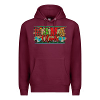 Burgundy christmas western mama claus Premium Hoodie - RanaPortraitStore