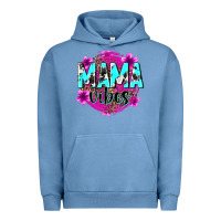 Pigment Pebble Blue mama vibes Urban Hoodie - Zillion Design Studio