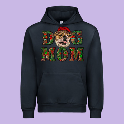 English Bulldog Mom Christmas Urban Hoodie Designed By Ranaportraitstore