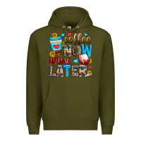 Army Green coffee now wine later Premium Hoodie - Zillion Design Studio