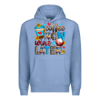 Colony Blue coffee now wine later Premium Hoodie - Zillion Design Studio