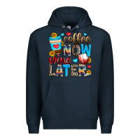 Navy coffee now wine later Premium Hoodie - Zillion Design Studio