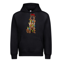 Black christmas german shepherd Urban Hoodie - RanaPortraitStore