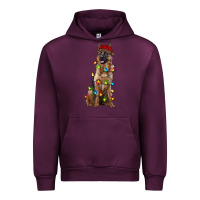 Mauve Wine christmas german shepherd Urban Hoodie - RanaPortraitStore