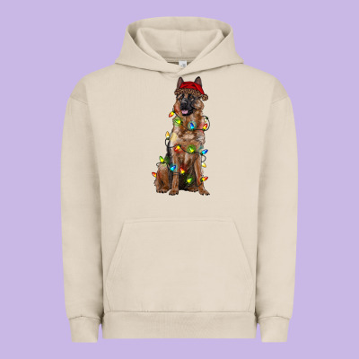 Christmas German Shepherd Urban Hoodie Designed By Ranaportraitstore
