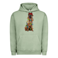 Pigment Oil Green christmas german shepherd Urban Hoodie - RanaPortraitStore