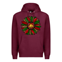 Burgundy christmas sunflower Premium Hoodie - RanaPortraitStore
