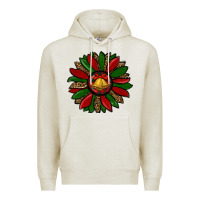 Oatmeal Heather christmas sunflower Premium Hoodie - RanaPortraitStore