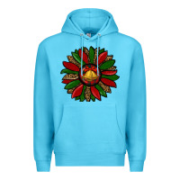 Ocean Blue christmas sunflower Premium Hoodie - RanaPortraitStore
