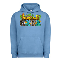 Pigment Pebble Blue blessed nana Urban Hoodie - Zillion Design Studio