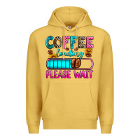Antique Gold coffee loading please wait Premium Hoodie - Zillion Design Studio
