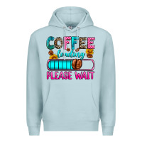 Blue Mist coffee loading please wait Premium Hoodie - Zillion Design Studio