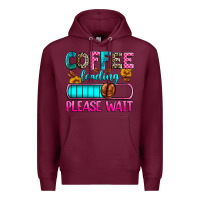 Burgundy coffee loading please wait Premium Hoodie - Zillion Design Studio