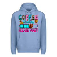 Colony Blue coffee loading please wait Premium Hoodie - Zillion Design Studio