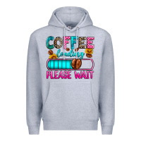 Heather Grey coffee loading please wait Premium Hoodie - Zillion Design Studio