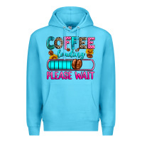 Ocean Blue coffee loading please wait Premium Hoodie - Zillion Design Studio